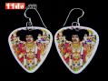 925纯银 Jimi Hendrix 收藏款 拨片耳环之 爱