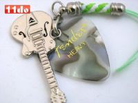 Fender 可卸式金属吉他拨片手机链（草绿色）