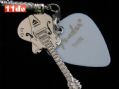 Fender 可卸式金属吉他拨片手机链（白色）