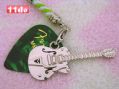Fender 可卸式金属吉他拨片手机链（绿纹色）