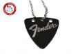 GsusMusic 钛钢金属拨片项链 Fender 芬达 LOGO（黑色）