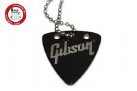 GsusMusic 钛钢金属拨片项链 GIBSON 吉普森 LOGO（黑色）