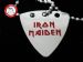 GsusMusic 钛钢金属拨片项链 铁娘子 IRON MAIDEN LOGO（银色） 