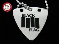 GsusMusic 钛钢金属拨片项链 Black Flag 黑旗乐队 LOGO（银色）