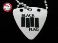 GsusMusic 钛钢金属拨片项链 Black Flag 黑旗乐队 LOGO（银色）