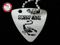 GsusMusic 钛钢金属拨片项链 Scorpions 蝎子乐队 LOGO（银色）