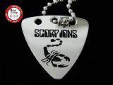 GsusMusic 钛钢金属拨片项链 Scorpions 蝎子乐队 LOGO（银色）