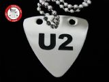 GsusMusic 钛钢金属拨片项链 U2乐队 LOGO（银色）