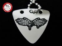 GsusMusic 钛钢金属拨片项链 Good Charlotte Boney Hands 银色）