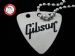 GsusMusic 钛钢金属拨片项链 GIBSON（银色）