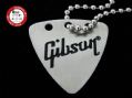 GsusMusic 钛钢金属拨片项链 GIBSON（银色）