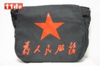 2009朋克摇滚金属非主流 双层单肩包/斜挎包/帆布包 为人民服务 五角星