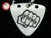 GsusMusic 钛钢金属拨片项链 Green day Punk 拳头（银色）