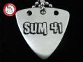 GsusMusic 钛钢金属拨片项链 SUM 41（银色）