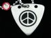GsusMusic 钛钢金属拨片项链 Peace 和平 反战（银色）