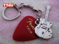 Fender 可卸式金属吉他拨片钥匙扣，钥匙圈（红色） 