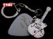 Fender 可卸式金属吉他拨片钥匙扣，钥匙圈（白色）