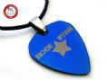 经典系列 GsusMusic 钛钢金属吉他拨片项链 五角星 ROCK STAR 摇滚明星（炫蓝）