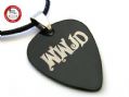 经典系列 GsusMusic 钛钢金属吉他拨片项链 WWJD 耶稣会怎么做？（酷黑）
