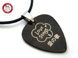经典系列 GsusMusic 钛钢金属吉他拨片项链 Love songs 爱之歌（酷黑）
