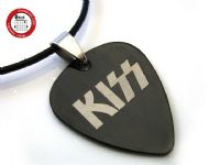 经典系列 GsusMusic 钛钢金属吉他拨片项链 KISS 吻乐队（酷黑）