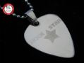经典系列 GsusMusic 钛钢金属吉他拨片项链 五角星 ROCK STAR 摇滚明星（银白）