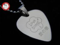 经典系列 GsusMusic 钛钢金属吉他拨片项链 Love songs 爱之歌（银白）