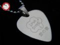 经典系列 GsusMusic 钛钢金属吉他拨片项链 Love songs 爱之歌（银白）