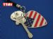 Dunlop可卸式金属吉他拨片手机链，手机挂件（美酷 America Spirit 全版美旗）