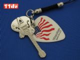 Dunlop可卸式金属吉他拨片手机链，手机挂件（美酷 America Spirit 美旗飘扬）