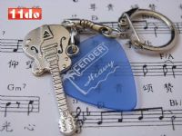 Fender 可卸式金属吉他拨片钥匙扣，钥匙圈（椰树 透明蓝） 