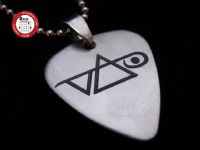 2012款 GsusMusic 钛钢金属吉他拨片项链 steve vai 史蒂芬范（银色）