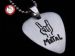2012款 GsusMusic 钛钢金属吉他拨片项链 Metal 金属手势（银色）