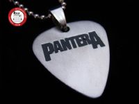 2012款 GsusMusic 钛钢金属吉他拨片项链 Pantera潘多拉乐队（银色）