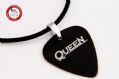 2012夏季款 GsusMusic 钛钢金属吉他拨片项链 皇后乐队 QUEEN（酷黑） 