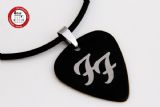 2012夏季款 GsusMusic 钛钢金属吉他拨片项链 Foo Fighters 喷火战机乐队 FF（酷黑） 
