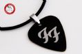 2012夏季款 GsusMusic 钛钢金属吉他拨片项链 Foo Fighters 喷火战机乐队 FF（酷黑） 