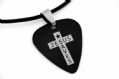 2013款 GsusMusic 钛钢金属吉他拨片项链 JESUS SAVES（黑色） 