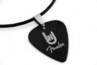 2013款 PICKLACE 钛钢金属吉他拨片项链 FENDER手势（黑色） 