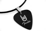 2013款 PICKLACE 钛钢金属吉他拨片项链 FENDER手势（黑色） 