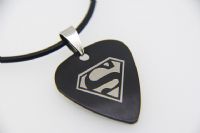 2016款 钛钢拨片项链 超人 Superman 漫威（黑色） 
