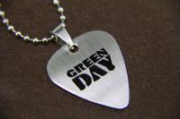 2016款 钛钢拨片项链 绿日 GreenDay（银色） 