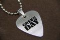 2016款 钛钢拨片项链 绿日 GreenDay（银色） 