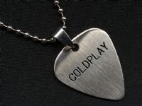 2016款 PICKLACE 钛钢金属吉他拨片项链 酷玩乐队 COLDPLAY(银色)