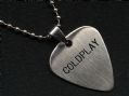 2016款 PICKLACE 钛钢金属吉他拨片项链 酷玩乐队 COLDPLAY(银色)
